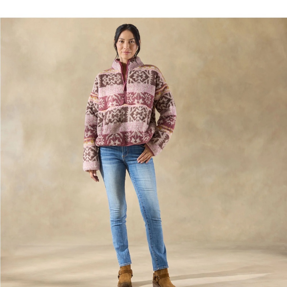Sundance Printed Heidi Sherpa Pullover, NWOT, XL